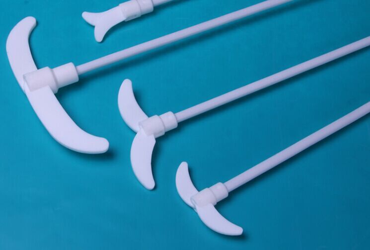 高品质聚四氟乙烯 7mmx600mm搅拌桨 带叶片搅拌棒 F4 PTFE 铁氟龙